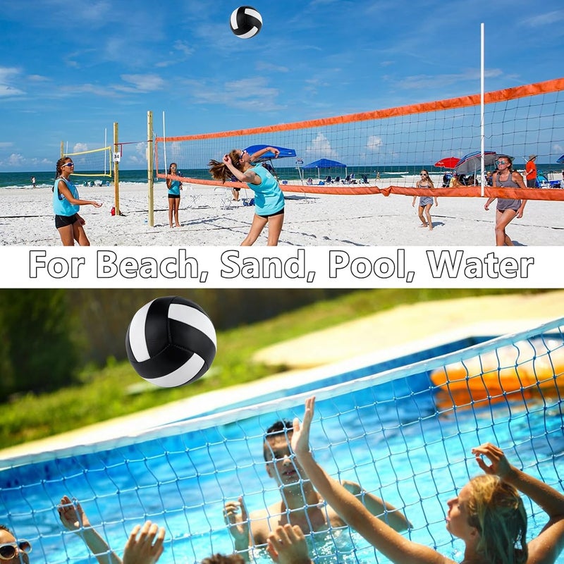 HYPGARD 6 Pack Volleyballs Official Size 5, Waterproof Soft Bulk Recreational Volley Balls with Pump and Net Bag for Indoor Outdoor Beach Sand Water Pool Game Training Match for Teenager Beginner - Image 5
